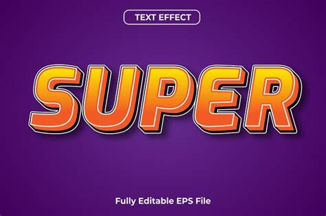 Premium Vector 3d Super Text Effect Design With Fully Editable Font