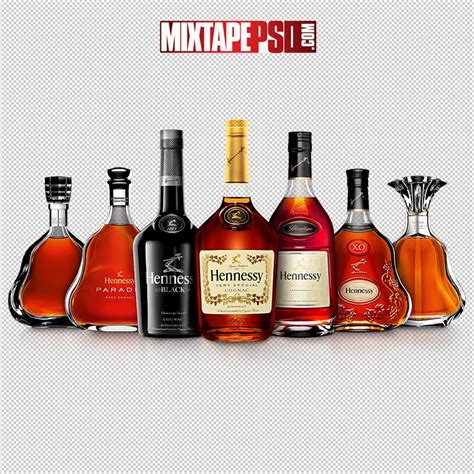 Variety Of Hennessy Bottles Graphic Design Mixtapepsdscom