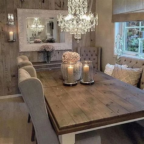37 Stunning Rustic Farmhouse Dining Room Set Furniture