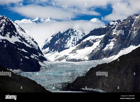 The Margerie Glacier And Mount Fairweather In Glacier Bay National Park