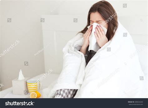 Young Woman Sick Bed Stock Photo Edit Now 380642263 Shutterstock