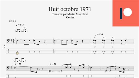 Cortex Huit Octobre 1971 Bass Tab Youtube