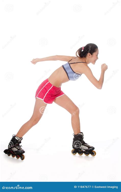 Rollerblading Woman Stock Image Image Of Rollerbalding 11847677