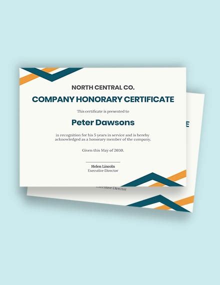 14 Honorary Certificate Templates Free Downloads