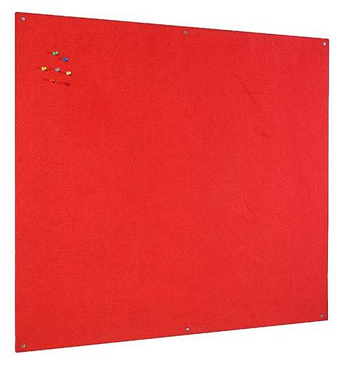 Bi Office Unframed Red Felt Notice Board 120x90cm Dd