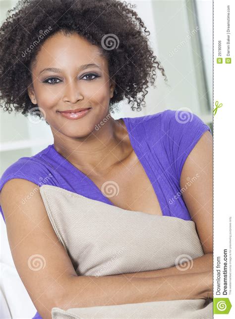 Happy Mixed Race African American Girl Stock Photo Image
