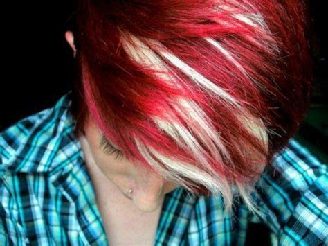 A character with hair of dramatically varying shades. Candy cane | Hair styles, Hair, Trendy hair color
