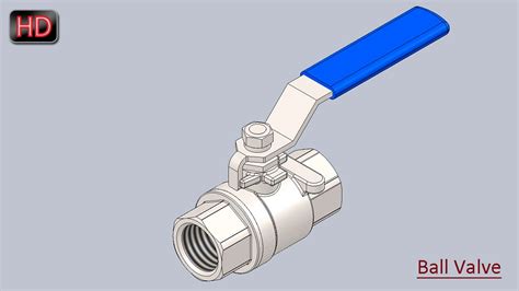 Ball Valve Solidworks Tutorial Youtube