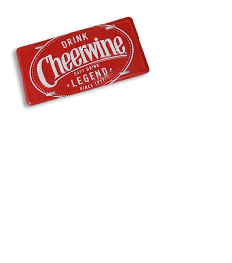 Cheerwine license plate for decoration | Cheerwine, License plate crafts, License plate