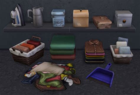 Laundry Clutter Sims Sims 4 Build Sims 4 Cc