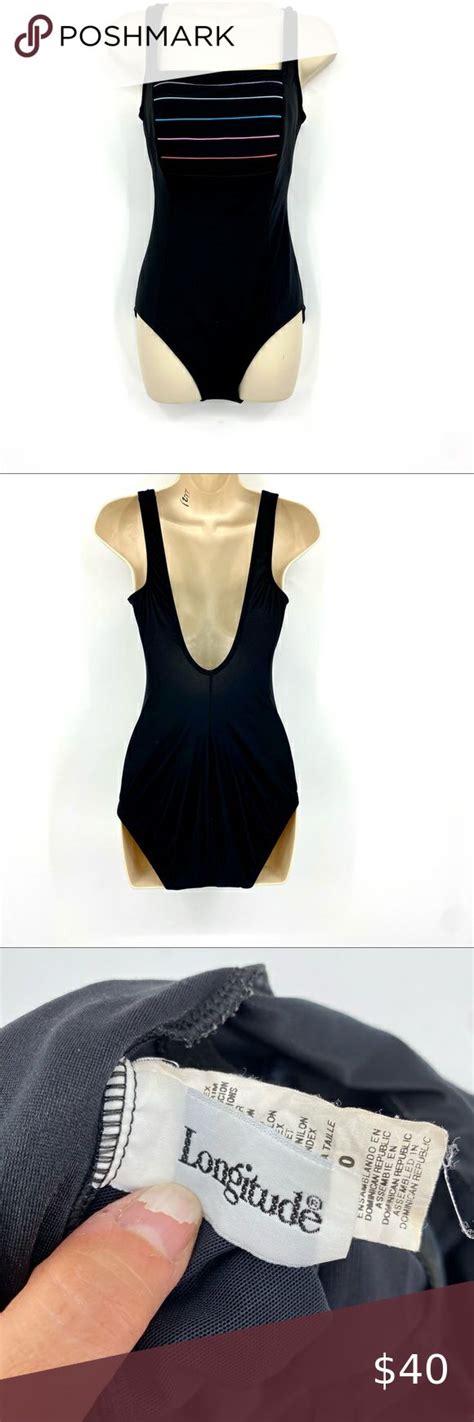 Longitude One Piece Square Neck Swimsuit 10 One Piece Black One