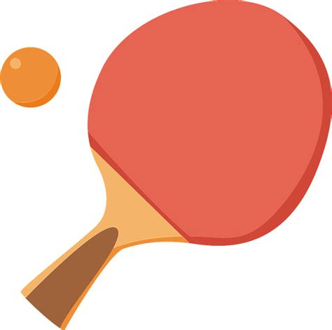 Table Tennis Paddle And Ball Clipart Free Download Transparent Png