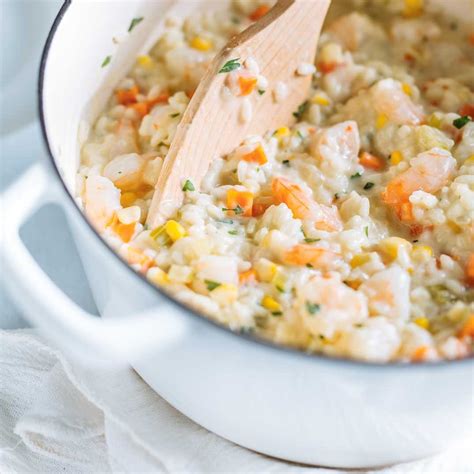 Risotto aux crevettes de type chowder