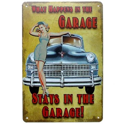 Wholesale Garage Rules Vintage Metal Tin Signs Home Decor Chic Plaque Dads Garage Wall Metal Art