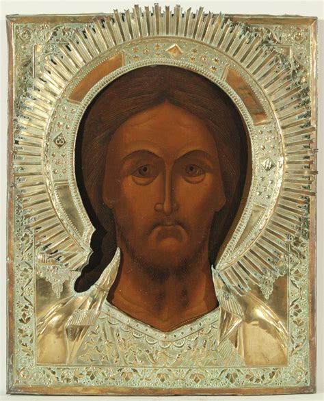 A Large Old Believers Russian Icon Of Christ Pantocrator Moscow 19th Century — Russian