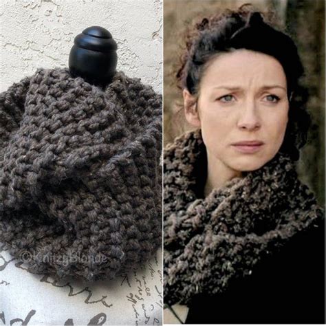 Claire Cowl Outlander Infinity Scarf Chunky Knit 8 Colors Acrylic Wool