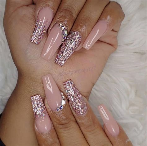 We Collected More Than 50 Trendy Glitter Coffin Nails Style For You If You Are Looking For