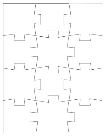 12 sets of basic vi template vector business. Jigsaw Puzzle Template - 12 Pieces - Tim's Printables