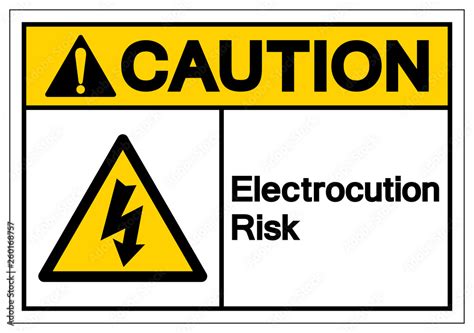 Caution Electrocution Risk Symbol Sign Vector Illustration Isolated