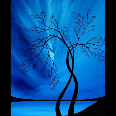 Pin By Linda Acampa On Blue Tree Painting Abstract Abstract Tree