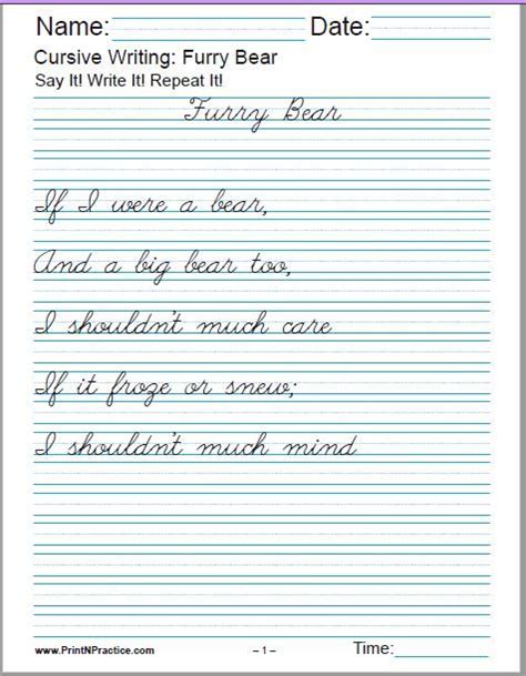 This set of tracing worksheets could be used as a first step in learning cursive writing. 50+ Cursive Writing Worksheets ⭐ Alphabet, Sentences ...