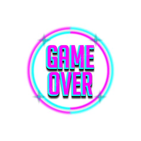Glitch Text Vector Hd Png Images Game Over Text Glitch Style Game