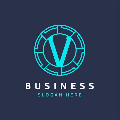 Premium Vector Letter V Tech Logo Design Initial Round V Logo