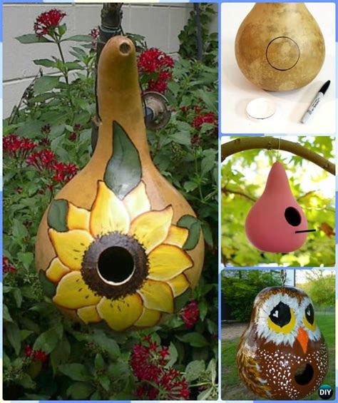 DIY Gourd Bird House Instruction DIY Gourd Craft Projects Arts And