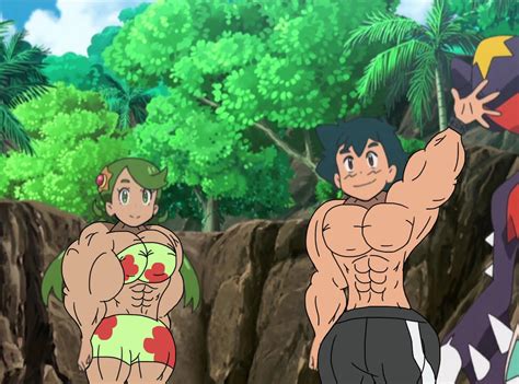 Ash And Mallow Both Male And Female Muscle Edit By Ducklover4072 On