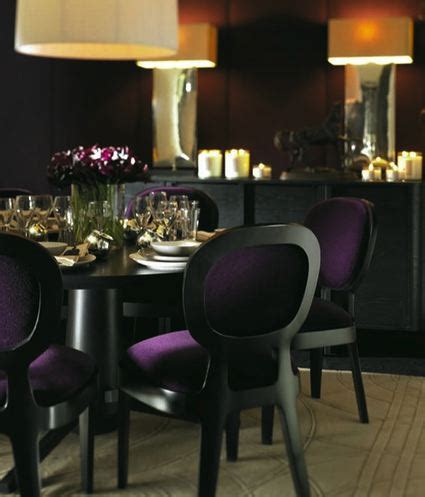 In case you need some another ideas about the black and purple room. Purple Velvet Dining Chairs - Contemporary - dining room