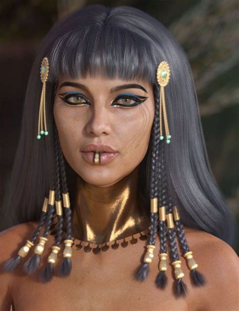 Cleo Hair For Genesis 3 And 8 Females Egyptian Hairstyles Egyptian
