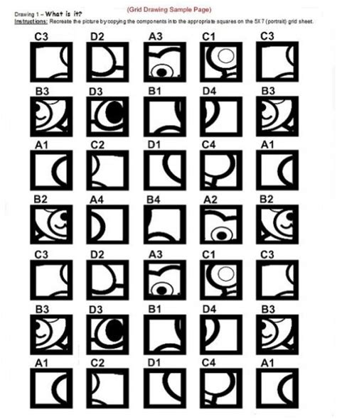 Printable Mystery Grid Coloring Pages