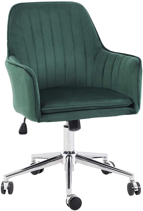 Deep Green Velvet Desk Chair in 2021 | Chair, Home office desks, Office