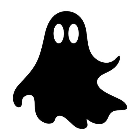 Premium Vector Halloween Silhouette Black Ghost Clip Art Vector