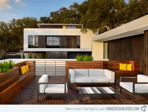 Plans of houses with bay windows to extend the daylight. 15 Modern and Contemporary Rooftop Terrace Designs ...