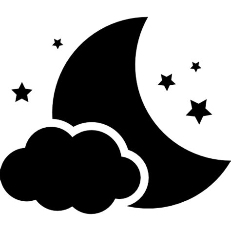 Ícones De Noite Lua Uma Nuvem E Para Download Gratuito Silhouette Art