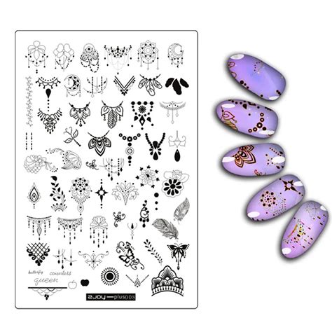 Diy Nail Art Templates Pure Clear Nail Stamping Plate Stamp Plates