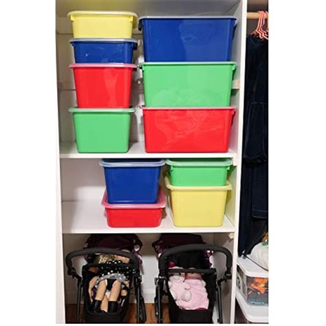 4 Pack Toy Storage Organizer Bins With Lids 15 Quart Stackable