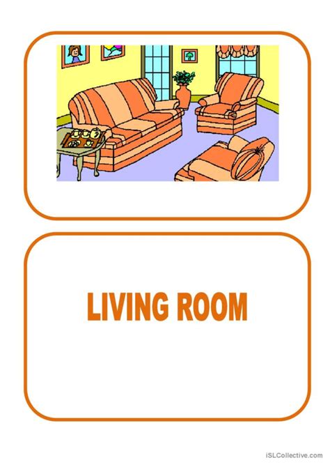 Flashcards House And Furniture Voc English Esl Worksheets Pdf And Doc