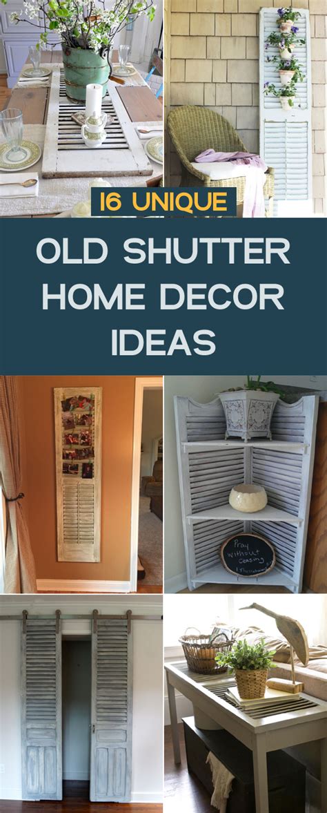 Each handmade piece has been carefully selected to create an exclusive shopping experience. 16 Unique Old Shutter Home Decor Ideas