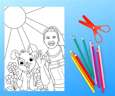 Ms Rachel Coloring Pages Ms Rachel Party Printable Ms Rachel Etsy