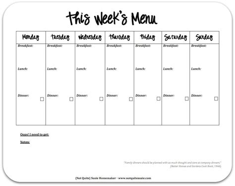 Free Printable Weekly Meal Planner Weekly Meal Planner Template Meal