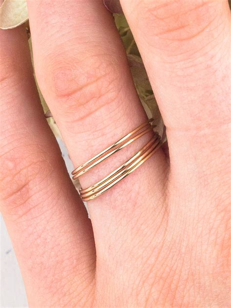 Gold 14kt Gold Filled Smooth Stacking Ring These Simple Chic