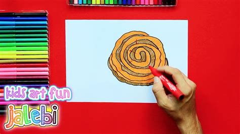 How To Draw And Color Jalebi Indian Festive Sweets Drawing For Kids
