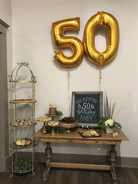 Mens 50th Birthday Decor Idea Partydecorations 50thbirthdayparty