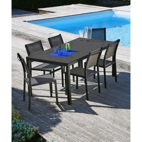 table et chaises de jardin en aluminium  Agencement de jardin aux