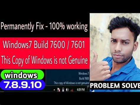 How to Fix Windows is Not Genuine | Remove Build 7601/7600 ...