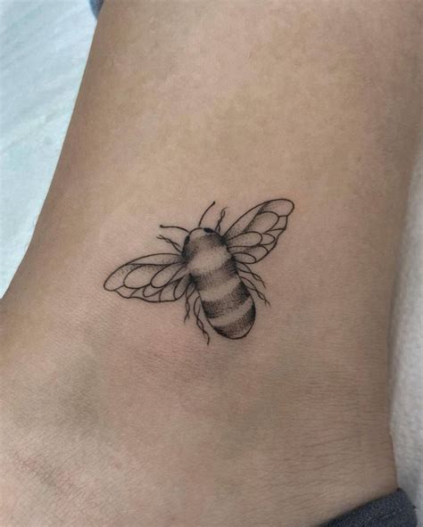 Bee Tattoo On The Ankle