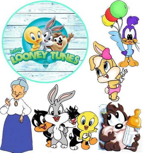 Topo De Bolo Baby Looney Tunesfeito Por Mim💛💜 Pernalonga Looney