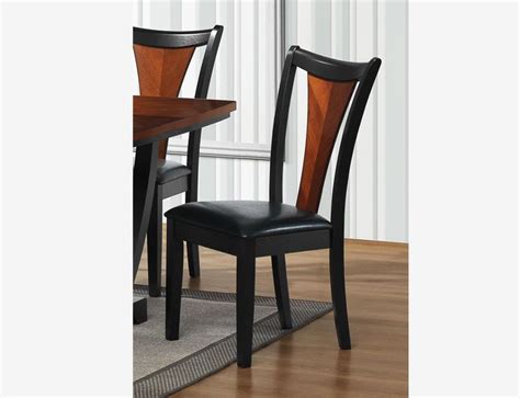 Find quality dining chair manufacturers & promotions of furniture and home decor from china. 2 PC Traditional Black Cherry Wood Dining Chairs Leather ...